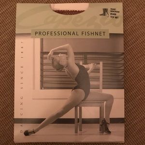 Capezio professional fishnet tights with seams